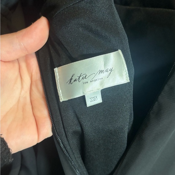 KATIE MAY Estella Gown Black Off Shoulder Puff Sleeve XS - Picture 7 of 10